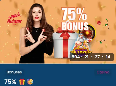 75% bonus in DelOro Casino