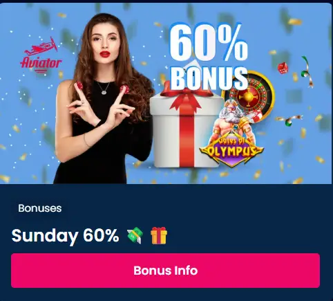 60% Sunday Bonus